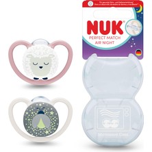 Aesco Nuk Pm Air Night 2'li Gece Emzik, 0-6 Ay, Koyun