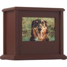 Aesco Pearhead Köpek Veya Kedi Kişiselleştirilmiş Hatıra Kutusu Hatıra, Evcil Hayvan Vazosu, Espresso (89007)