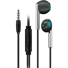 Aesco Heartz K103 3.5mm Jack Girişli Metal Nikelajlı Yüksek Ses Sporcu Kulak Içi Extra Bass Kulaklık Stereo Siyah