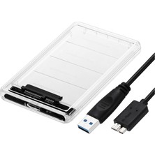 Aesco Alfais 4266 2.5 USB 3.0 Harici SSD Harddisk Şeffaf Satataşınabilir HDD Kutusu