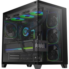 Aesco Bitfenix Polii Black 750W 80+ Bronze Psu 4X120MM Frgb Fan Atx Temperli Cam Siyah Gaming (Oyuncu) Kasa