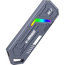 Aesco Raxius DK03 Usb-A/type-C Kablolu Rgb 22X80 M.2 Nvme Taşınabilir Harici SSD (Boş Kutu)