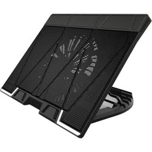 Aesco Zalman ZM-NS3000" 200MM Fanlı 6 Kademe Yuksekli̇k Ayarlı Tyep-C Data Baglantılı Notebook Stand ve Sogutucu