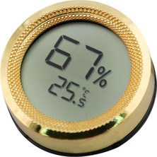 Aesco Çelik Hygrometer Dijital Puro Kutusu Sıcaklık ve Nem Ölçer RA53SR