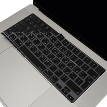 Aesco Mcstorey MacBook Arapça Klavye Koruyucu Uk Ters L Enter M1-M5 | A2681 A3113 A3240 A3449 A2941 A3241 A2442 A2779 A2992 A2485 A2991 | Arabic Keyboard Cover Siyah