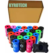 Aesco Kyrotech 8 Rulo Köpek Kaka Poşeti, Taşıma Çantası Hediyeli, Kaka Poşeti Çantası, Kaka Torbası, Köpek Dışkı Poşeti, Kaka Poşeti Kabı, Köpek Kaka Poşeti Seti, 120 Parça Poşet Içerir