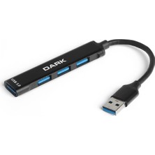 Aesco Dark Connect Master X4 Usb-A To 3 Port Usb2,0, 1 Port Usb3,0 Hub (DK-AC-USB310)