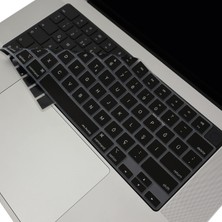 Aesco Mcstorey MacBook Türkçe Q Klavye Koruyucu Us Amerikan Return Enter Uyumlu M1-M5 | A2681 A3113 A3240 A3449 A2941 A3241 A2442 A2779 A3426 A3434 A2485 A3429 | Silikon Keyboard Cover Touch Id Siyah