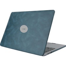 Aesco Mcstorey Macbook Air Kılıf 13 Inç Deri LEAT01 Eski USB Girişli Model 2010-2017 A1369 A1466 ile Uyumlu Lacivert