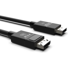 Aesco Inca Idpd-30 Displayport To Displayport 8k (7680 x 4320) @60 Hz Kablo 2m - Siyah, Tüm Displayport Cihazlarla Uyumlu, Yüksek Yenileme Hızı,net ve Pürüzsüz Görüntü