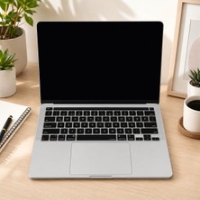 Aesco Mcstorey MacBook Pro Türkçe Q Çeviri Klavye Koruyucu Us Ansı Amerikan Düz Enter A2338 M1 M2 A2251 A2289 A2141 Uyumlu Silikon Keyboard Cover Siyah