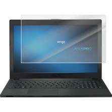 Aesco Engo Asus P2540FA 15.6 Inç Ile Uyumlu Mat Ekran Koruyucu Notebook, Yansıma ve Parlama Önleyici Parmak Izi Bırakmayan Laptop Koruma, 9h Temperli Kırılmaz Esnek Nano Cam 16:9
