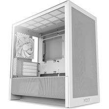 Aesco Nzxt H3 Flow Micro-Atx Pc Kasası, Optimize Edilmiş Hava Akışı, 1x 120MM Arka Fan Dahil, Tam Boyutlu Gpu Desteği, 280MM Ön ve 240MM Üst Radyatör, Back-Connect Anakart Uyumluluğu, Beyaz