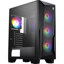 Aesco Msı Mag Forge 130A Aırflow Mid Tower Atx Gaming CASE(120 mm Auto Rgb Fan X4)