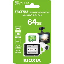 Aesco Kıoxıa Excerıa Hıgh Endurance G2 64GB Microsdxc Hafıza Kartı – Uhs-I U3 V30 C10 A1, 100MB/S Okuma, 50MB/S Yazma, 4K / Sürekli Kayıt