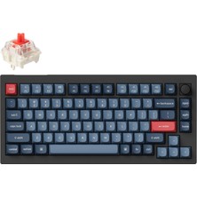 Aesco Keychron V1 Max Rgb Tkl Mekanik Red Switch 2.4 Ghz Kablosuz Ingilizce Siyah Klavye