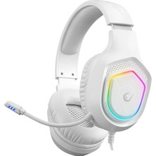 Aesco Rampage RM-K90 Mikrofonlu Kablolu Oyun Kulaklığı - Mikrofonlu Rgb Kulaklık, 50 mm Sürücüler, Pc, Ps4, Ps5 ve Dizüstü Bilgisayar Oyunları Için Gürültü Önleyici