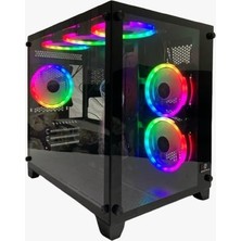 Aesco Gameforce Aqua Micro Atx Oyuncu Kasası, 6X120 mm Rgb Fan