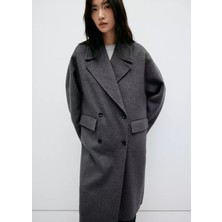 Mango El yapımı oversize yün palto