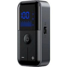 Aesco Bluetooth 5.4 Kablosuz Ses Alıcı-Verici Adaptör, LCD Ekranlı, 10 Metre Menzilli, Tf Kart Destekli, Yüksek Kaliteli Ses Iletimi