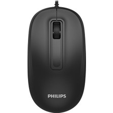Aesco Philips SPK7238 USB Kablolu 1200DPI 3 Tuşlu Optik Mouse Siyah