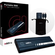 Aesco Addlink P21 2tb 2000-1950MB/S USB 3.2 Gen2 Type-C Portable Taşınabilir SSD AD2TBP21B2K