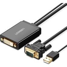 Aesco Ugreen VGA USB To Dvı-D 24+1 Dişi Görüntü Aktarma Kablosu