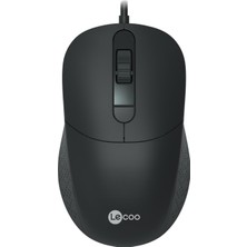 Aesco Lecoo MS102 USB Kablolu 2400DPI 4 Tuşlu Mouse -Sessiz Pc, Mac, Dizüstü Bilgisayar Için, Windows, Linux ve Mac ile Uyumlu Sağ ve Sol Elle Kullanıma Uygun, 99GR Hafif Optik Mouse Siyah