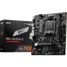 Aesco Msı MB Pro B650M-E Am5 Ddr5 6800MHZ(OC) HDMI VGA M.2 Usb3.2 2.5g Lan Matx