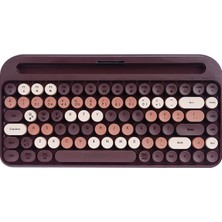 Aesco Everest Kb-99 Mocha 2.4g+Bt1+Bt2 Q Kablosuz Klavye Bluetooth Çoklu Cihaz Bağlantısı ile