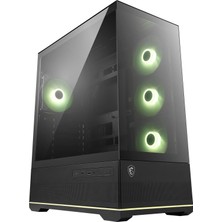 Aesco Msı Mag Pano 110R Pz Temperlı Cam 3X120MM 1X120MM Argb Fan Atx Panoramık Gamıng Bılgısayar Kasası