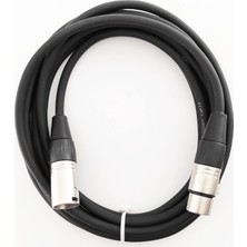 Aesco Raymond Joes RJK0-972XLR-3BK Mikrofon Kablosu Xlr-Xlr Siyah 3 Metre Metal Siyah 0,22MM. Kablo