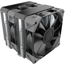 Aesco Montech NX600 6 Isı Borulu ve Premium Üst Kapaklı Çift Kule Cpu Hava Soğutucu | 28MM E28 Pwm Premium Fan | Lehimli Bakır Taban | Üstün Isı Dağılımı | Tüm Intel ve Amd Soket Desteği | Siyah