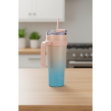 Aesco Bambum Horizon - Pipetli Termos Bardak Turkuaz 1000ML