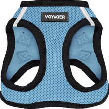Aesco Voyager Step-In Air Köpek Koşum Takımı, Her Hava Koşuluna Uygun File Dokuma, Yansıtıcı, Çekmez, Küçük Orta Boy Köpekler ve Kediler Için Yemek Takımı, Cırt Cırtlı Güvenli Tokalı, Çift D Halkalı