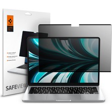 Aesco Spigen MacBook Air 13" (M5/m4/m3/m2) ile Uyumlu Cam Ekran Koruyucu Safe View Privacy Hayalet - AFL06253 (Spigen Tr Garantili)