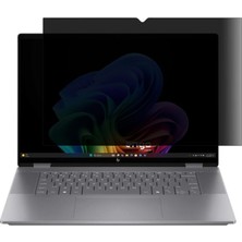Aesco Engo Hp Omnibook x Flip 16 Inç Ile Uyumlu Hayalet Ekran Koruyucu Notebook, Yandan Görünmeyen Anti-Spy Gizlilik (Privacy) Laptop Koruması, 9h Temperli Nano Kırılmaz Esnek Cam, Parlama Önleyici