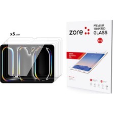 Aesco Undeplus iPad Pro 11INÇ M4/m5 ile Uyumlu Tablet Set 5 Adet Temperli Cam Ekran Koruyucu 2024/2025