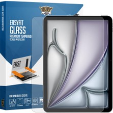 Aesco Buff iPad Easyfit Glass Cam Kolay Uygulama Aparatlı Ekran Koruyucu Temperli Cam (Air 11 Inch M2 (2024) / M3 (2025))