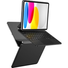 Aesco Undeplus iPad Pro 13INÇ M4 Klavyeli ile Uyumlu Kılıf Magic Keyboard Touchpad Aydınlatmalı Klavye A2925 A2926 A3007