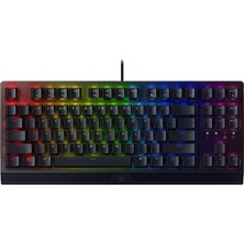 Aesco Razer Blackwidow V3 Tenkeyless (Sarı Anahtar) - Kompakt Mekanik Oyun Klavyesi (Sessiz Mekanik Anahtarlar, Kompakt Form Faktörü, Tamamen Programlanabilir Tuşlar) Us Düzeni | Siyah