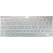 Aesco Synccase Huawei Matebook 14 / D14 / D15 / 16 Uyumlu Silikon Klavye Koruyucu – Şeffaf Yazısız Tasarım, Türkçe Q ve Uk Iso (Ters L Enter) Klavye Düzeni Uyumlu, 2019–2023 Modeller Şeffaf