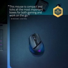Aesco Razer Basilisk Mobile - Küçük Taşınabilir Ergonomik Kablosuz Oyun Mouse'u - Aı Prompt Master - Focus x 18K Sensör (Tri-Mode Bağlantı, 105 Saate Kadar, Mouse Switches Gen-3) Siyah