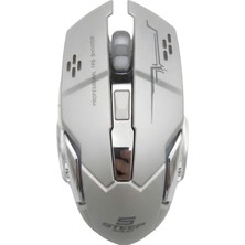Aesco Pars Power Steep Solid Kablosuz Rgb Gaming Mouse, 2.4 Ghz USB Bağlantı, Şarj Edilebilir, Rgb Aydınlatmalı, 2400 Dpı, Optik Sensör, Sağ Sol El Uyumlu Simetrik Tasarım, Kablosuz Oyuncu Mouse Mo-09