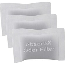 Aesco Sensorcan 3'lü Paket Absorbx Koku Gidericiler Emer, Doğal Aktif Karbon, Biyobozunur, Koku Bölmeli 13 Gal Çöp Kovası ile Kullanım Için, Filtre, 3 Adet