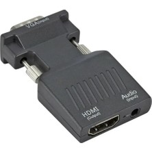 Aesco VGA To HDMI Adaptörü 1080P Full Hd HDMI Dönüştürücü