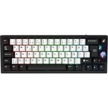 Aesco Hawk Gaming HK540 Mekanik Prelubed Switch Hot Swap Rgb Tri-Mode Kablosuz/bluetooth%65 Full Türkçe Gaming Klavye