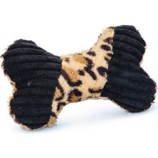 Aesco Beeztees Köpek Oyuncağı Kemik, Peluş, Siyah/kahverengi, 18X13X3CM