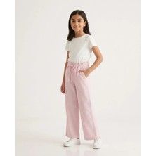 Pembe – Bol Paça Tensel Kız Pantolon