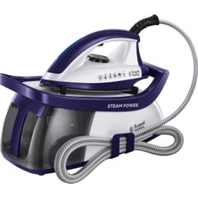 Aesco Russell Hobbs 24440-56 Steam Power Ütü, 2600W, 3 Buhar Ayarı, 4.5 Bar Basınç, 100 G/dk'ya Kadar Değişken Buhar, 1.3l Su Haznesi, Kireç Koruması, Mor